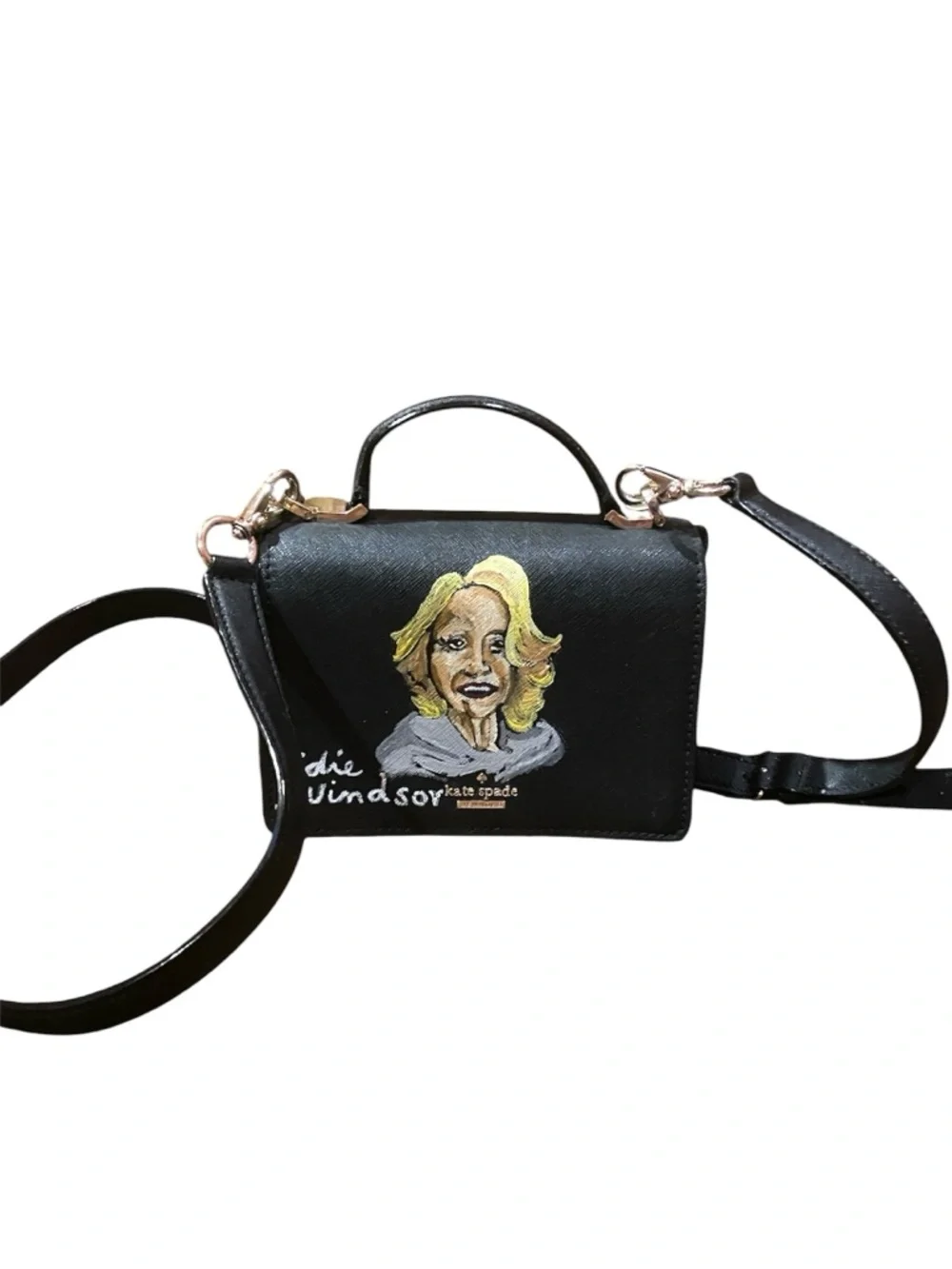 kate spade Black Hand-Painted Mini Crossbody Bag